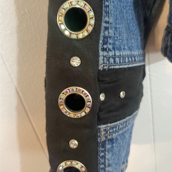 Vintage Ethyl Embellished Denim Blazer NWT size M - Picture 5 of 10